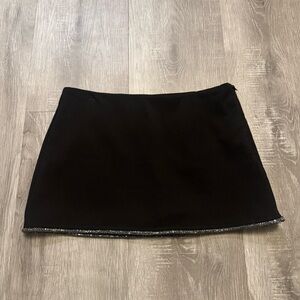 Zara Black Jeweled Mini Skort